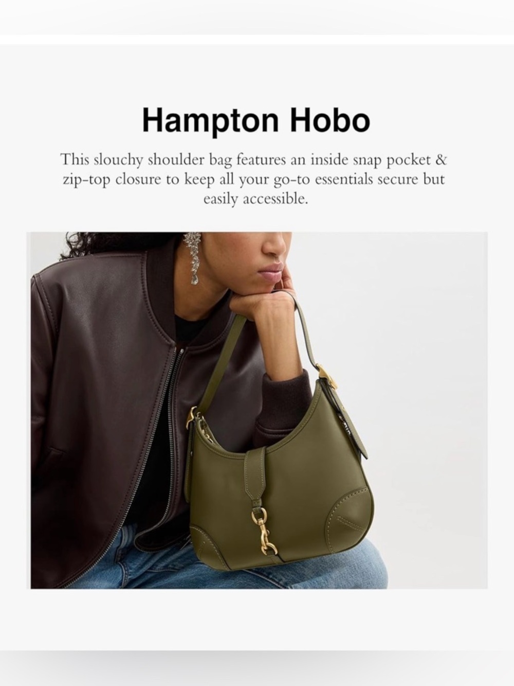 Coach Hampton Hobo Shoulder Bag with Brass Hardware, NWT, limited re-edition - Picture 3 of 17
